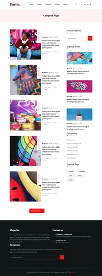 daren mini website template desktop screenshot