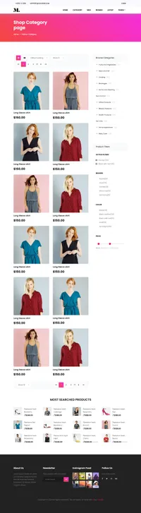 shop mini website template desktop screenshot