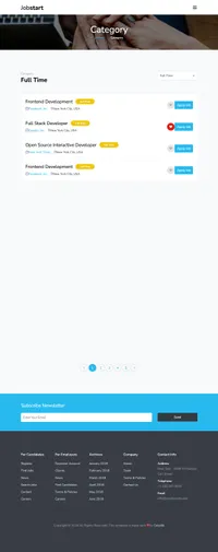 jobstart mini website template desktop screenshot