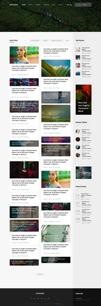 avision mini website template desktop screenshot