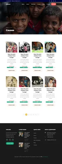 unicare mini website template desktop screenshot