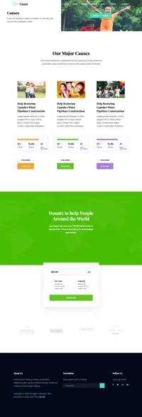 cause mini website template desktop screenshot