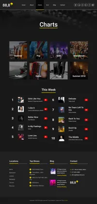 eighty8 mini website template desktop screenshot