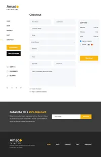 amado mini website template desktop screenshot