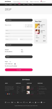 divisima mini website template desktop screenshot