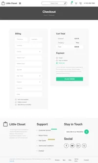 little-closet mini website template desktop screenshot