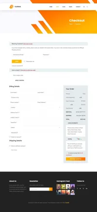 karma mini website template desktop screenshot
