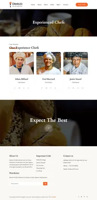 dingo mini website template desktop screenshot