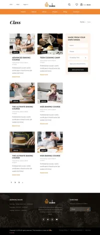 cake mini website template desktop screenshot