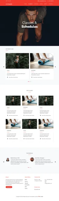 ironmuscle mini website template desktop screenshot