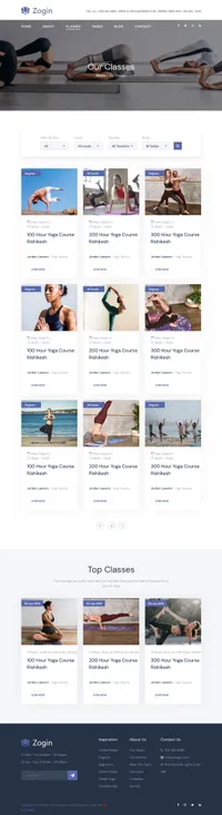 zogin mini website template desktop screenshot