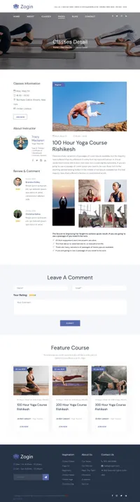 zogin mini website template desktop screenshot