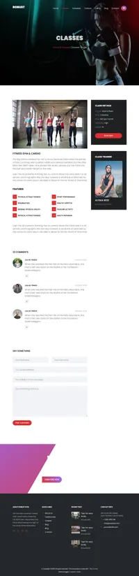 robust mini website template desktop screenshot