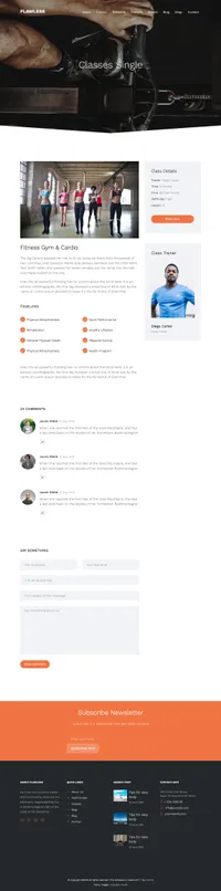flawless mini website template desktop screenshot