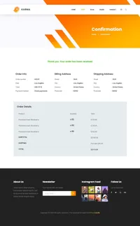 karma mini website template desktop screenshot