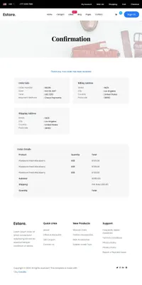 estore mini website template desktop screenshot