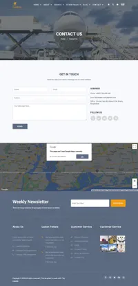 carries mini website template desktop screenshot