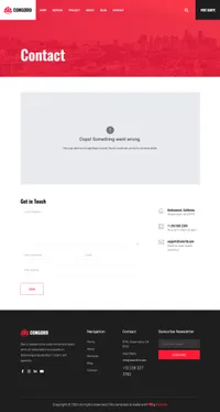 congoro mini website template desktop screenshot