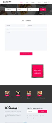 yummy-2 mini website template desktop screenshot