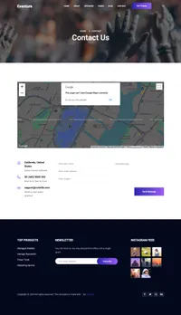eventure mini website template desktop screenshot