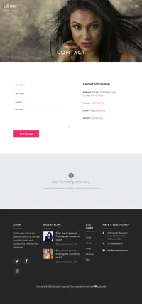 look mini website template desktop screenshot