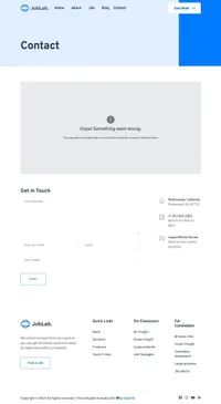 joblab mini website template desktop screenshot