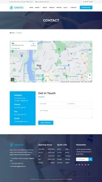 dento mini website template desktop screenshot