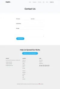 inspire mini website template desktop screenshot