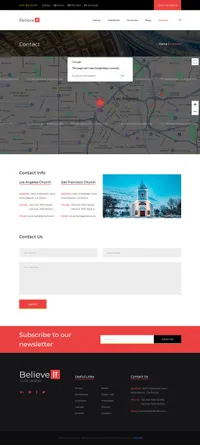 church mini website template desktop screenshot