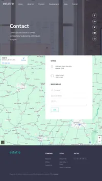 estate mini website template desktop screenshot