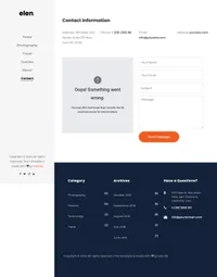 elen mini website template desktop screenshot