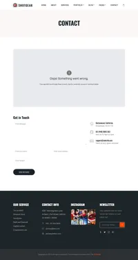 shotgear mini website template desktop screenshot