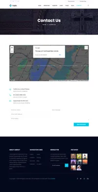 faith mini website template desktop screenshot