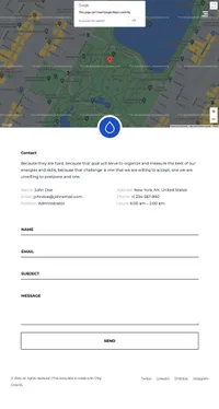 droppler mini website template desktop screenshot