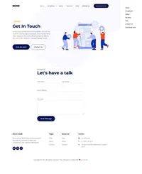 echo mini website template desktop screenshot