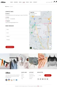 ashion mini website template desktop screenshot