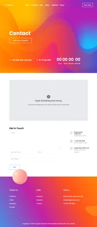 wemeet mini website template desktop screenshot