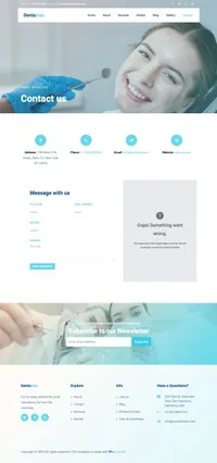 dentamax mini website template desktop screenshot