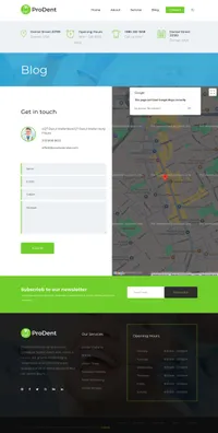 prodent mini website template desktop screenshot