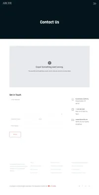 archi mini website template desktop screenshot