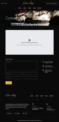 cakeshop mini website template desktop screenshot