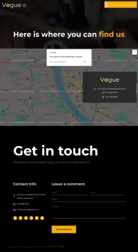 vogue mini website template desktop screenshot
