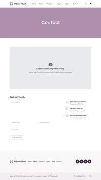 pillow-mart mini website template desktop screenshot