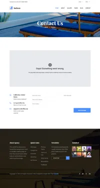 radisson mini website template desktop screenshot