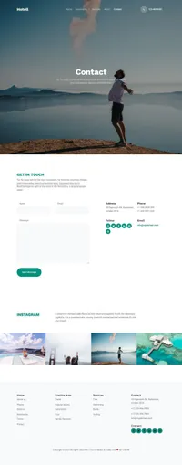 hotell mini website template desktop screenshot