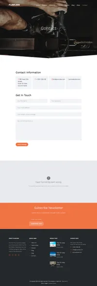 flawless mini website template desktop screenshot