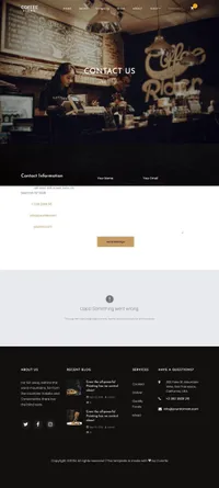 coffee-blend mini website template desktop screenshot