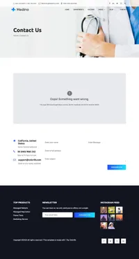 medino mini website template desktop screenshot