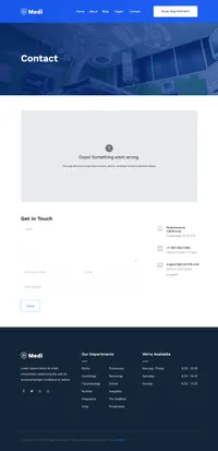 medi-2 mini website template desktop screenshot