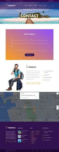 travelix mini website template desktop screenshot